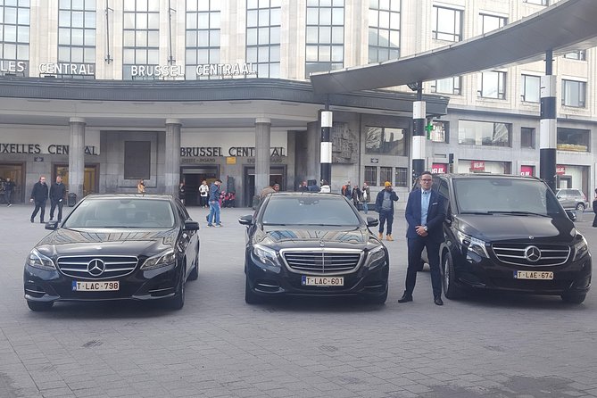 Airport transfers from Brussels to Zaventem Brussels airport by luxury car - In the car: WiFi, bottled water, and comfort that actually helps