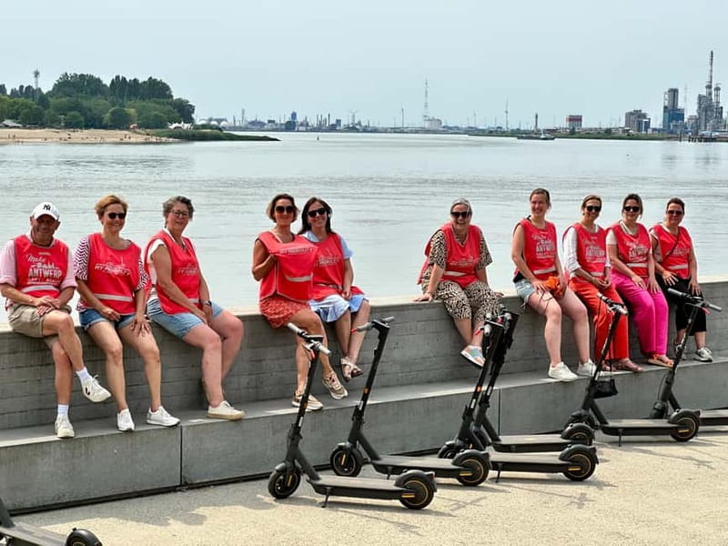 Antwerp: The Big Five City Highlights E-kickscooter Tour - The Scheldt River segment, with Opera House and Het Steen in your sights