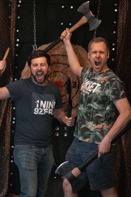Axe Throwing Experience - WoodCutter Brussels: indoor axe throwing with coaching and craft beer