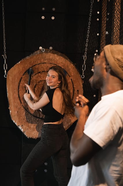 Axe Throwing Experience - Bar time in the middle of the action, drinks and snack prices