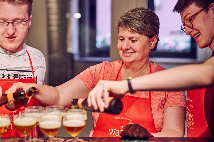 Brussels: Belgian Waffle Making Workshop with Beer Tasting - The Best Part: Beer First, Then Waffle Batter