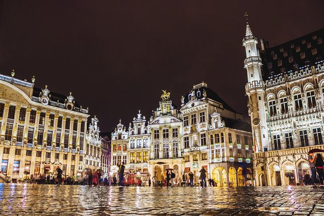 The Grand Place in Brussels lit after dark