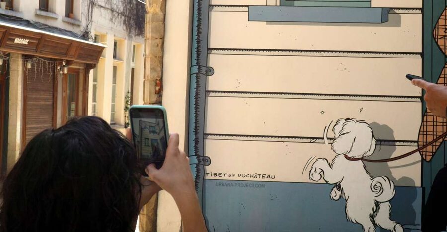Brussels: The comic book walls walking tour - Where you start: Rue du Marché au Charbon and the mural of Brousaille