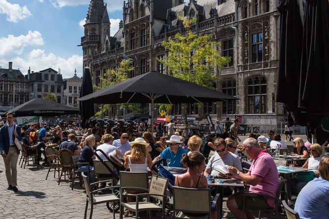 Brussels: Tour Bruges & Ghent with Cruise + Chocolate visit - Ghent on foot: Castle of the Counts, St. Bavo, and the Mystic Lamb