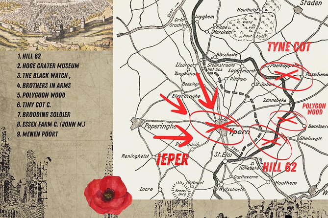 Frome Ieper/ypres 4H. WW1 Salient private Tour - Essex Farm Cemetery: John McCrae’s place in 1915