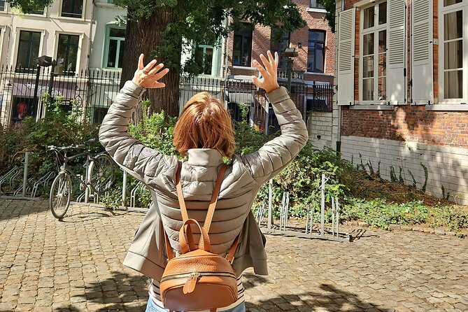 Leuven AI Resistance Self-Guided Puzzle Quest Adventure - Stop 5: Herbert Hooverplein and the University Library backdrop