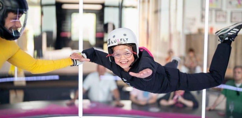 Luxembourg : Indoor Skydiving - Your package at about $123: two flights, HighFly, photos, and a diploma