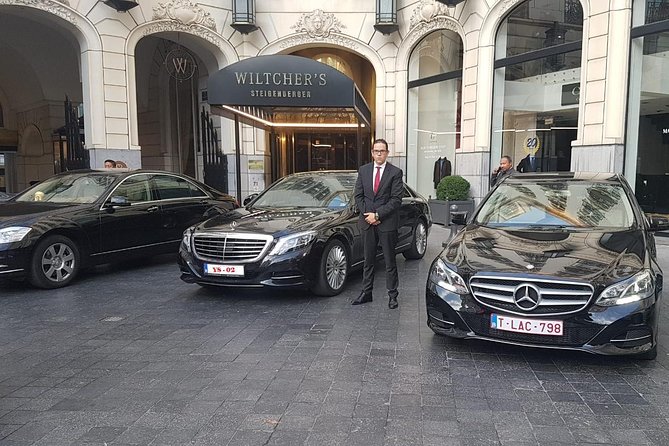 Private Arrival Transfer from Brussels Airport or city to Antwerp with Business car - Meeting point in Brussels Airport, Java Coffee and driver check-in