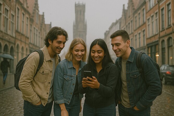 Self-Guided Secrets Tour - Explore Bruges & Miss nothing - Church towers, canal views, and the iconic Rozenhoedkaai